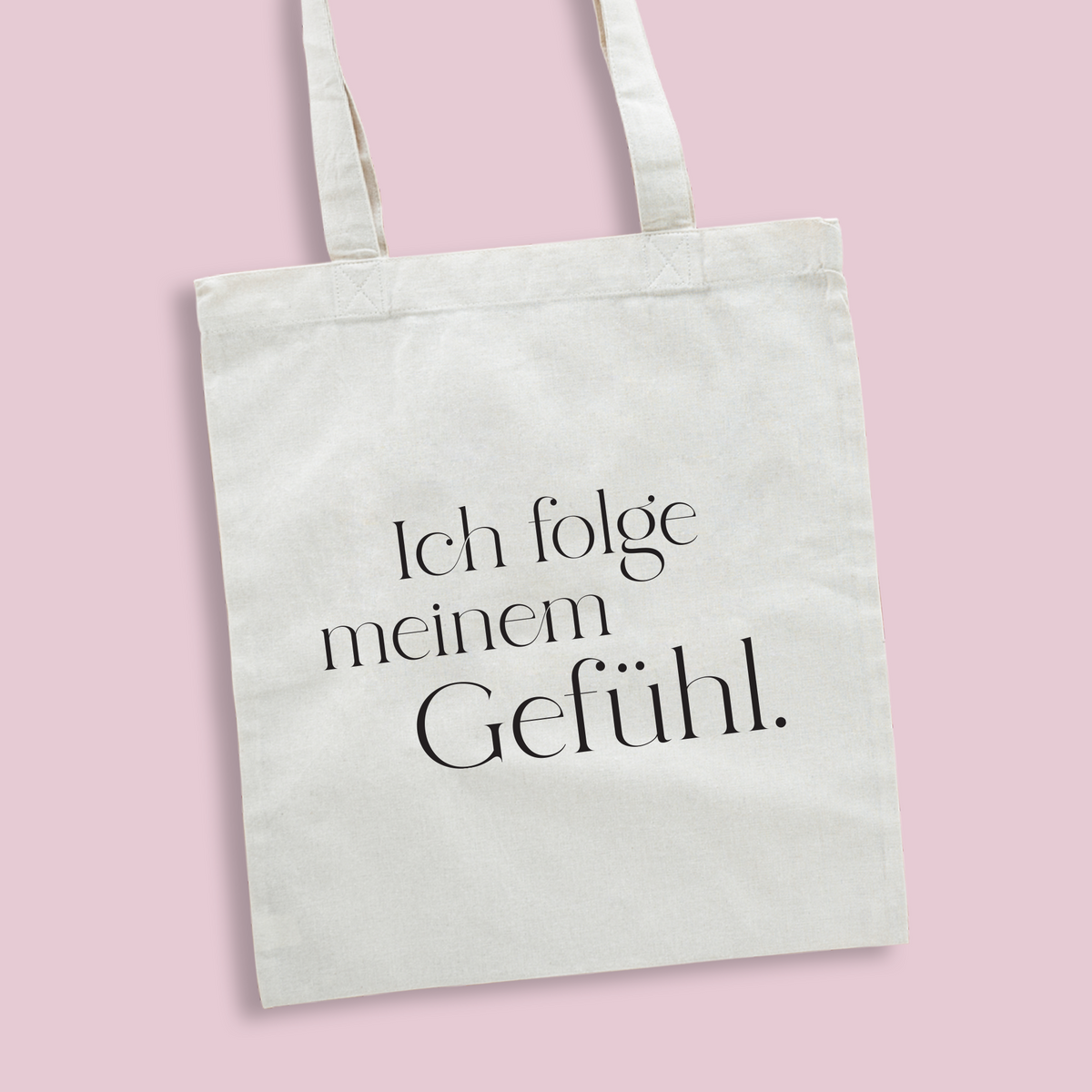 Stofftasche "Folge deinem Gefühl" Jutebeutel, Henkeltasche