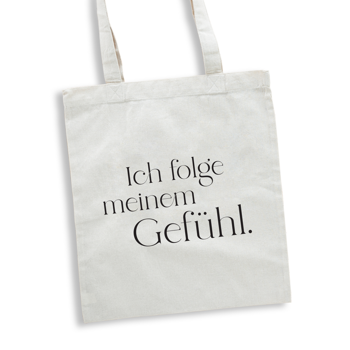 Stofftasche "Folge deinem Gefühl" Jutebeutel, Henkeltasche