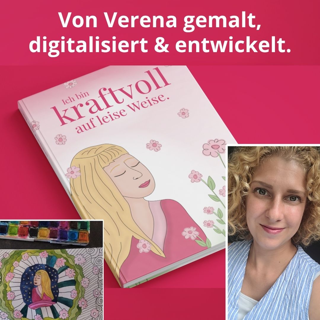 Notizbuch Din A5, 196 Seiten, Hardcover -  "Kraftvoll auf leise Weise"