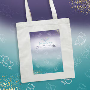Stofftasche "Zeit für mich" Jutebeutel, Henkeltasche