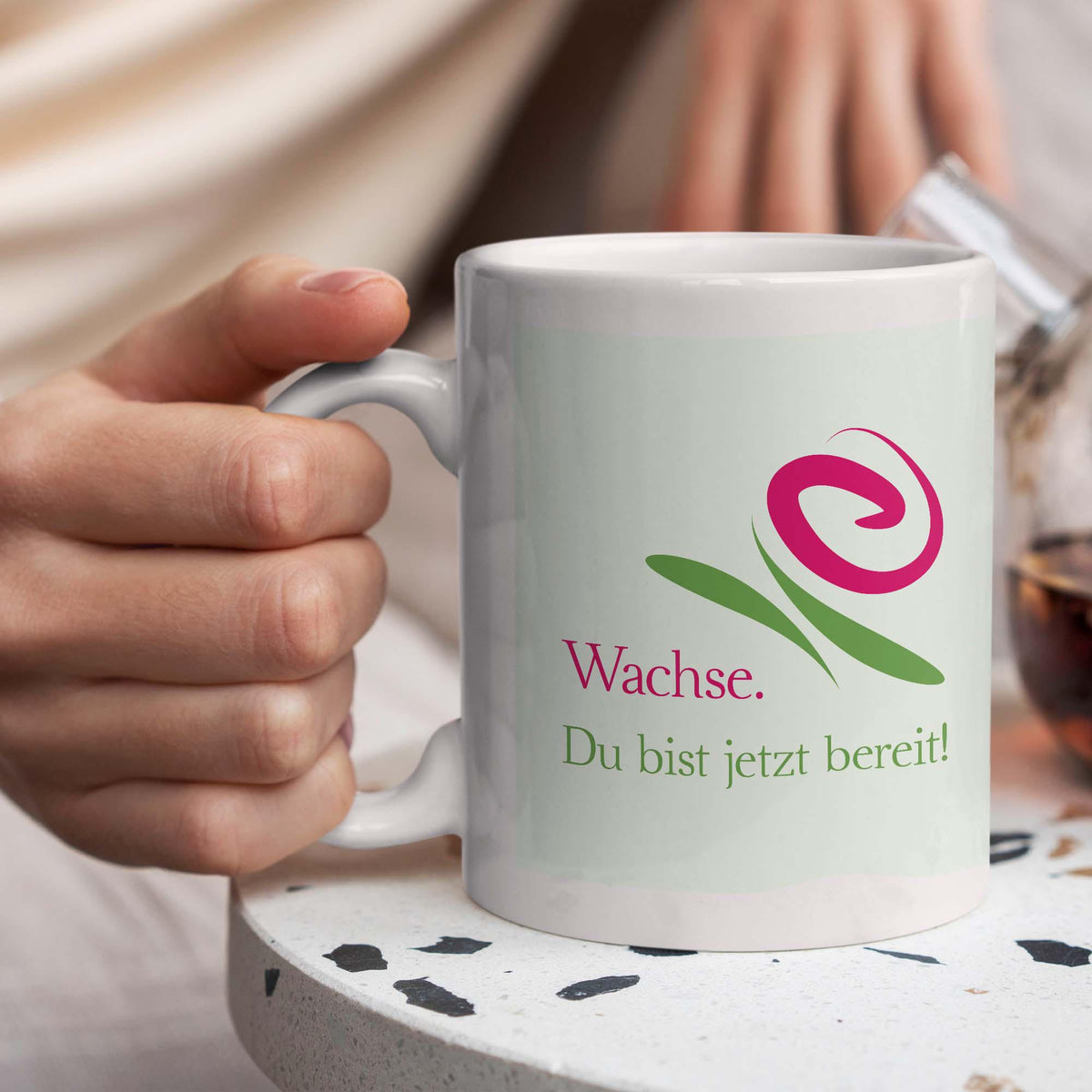 Tasse "Wachse. Du bist jetzt bereit!" Frauen, Blume, Geschenk, Motivation, Selbstständigkeit, Unternehmerin, Freundinnen