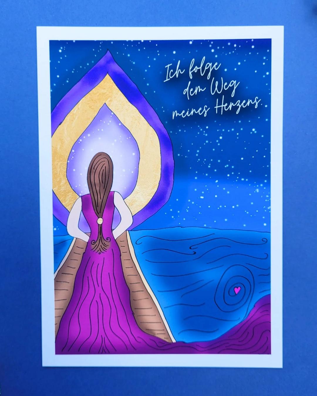 Fine-Art-Print - "Ich folge dem Weg meines Herzens" Kunstdruck
